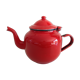 Enamelled red teapot 50/60