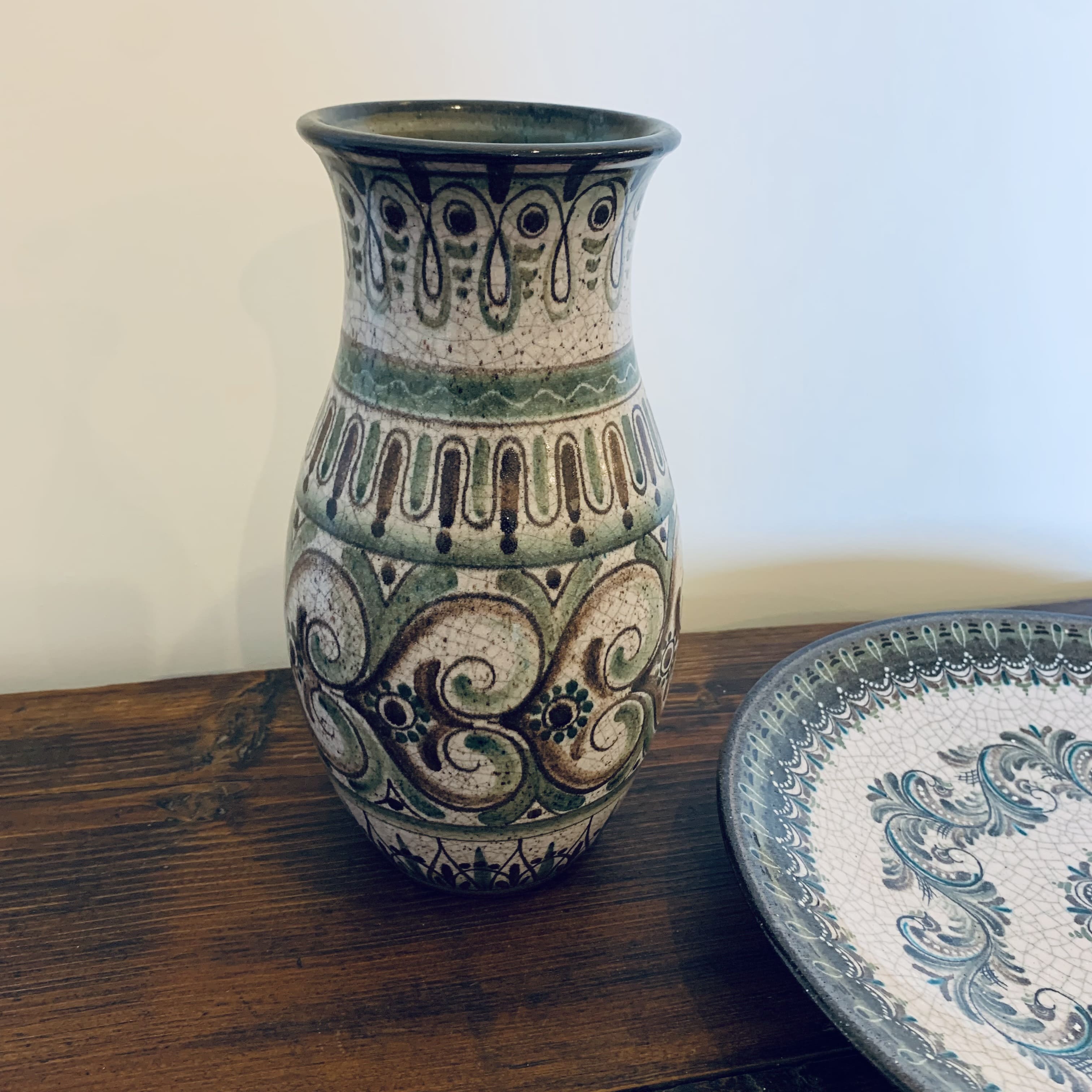 Ensemble vase et assiette