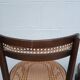 4 curved wood and cane bar stools