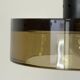 Flush mount in glass and yellow-brown metal by Seguso, 1950s, Italy.