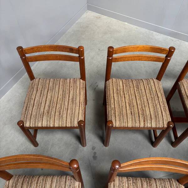Set of 8 vintage Asko dining chairs, Finland 1960s