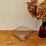 Vintage silver metal basket