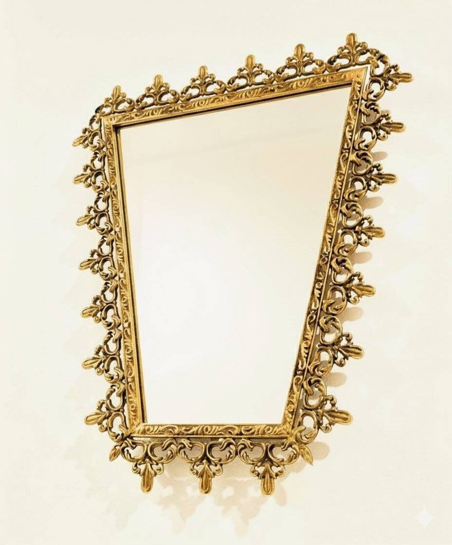 Vintage Italian rococo style mirror from the 50s