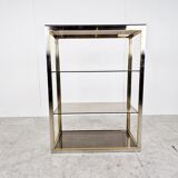 Vintage brass and chrome shelves, 1970s