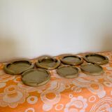 Set of 7 stoneware ashtrays