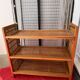 Shoe cabinet / Wooden and bamboo shelf (3 levels) H: 63 cm,