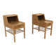 Set of 2 Scandinavian oak bedside tables, Sweden, 1960