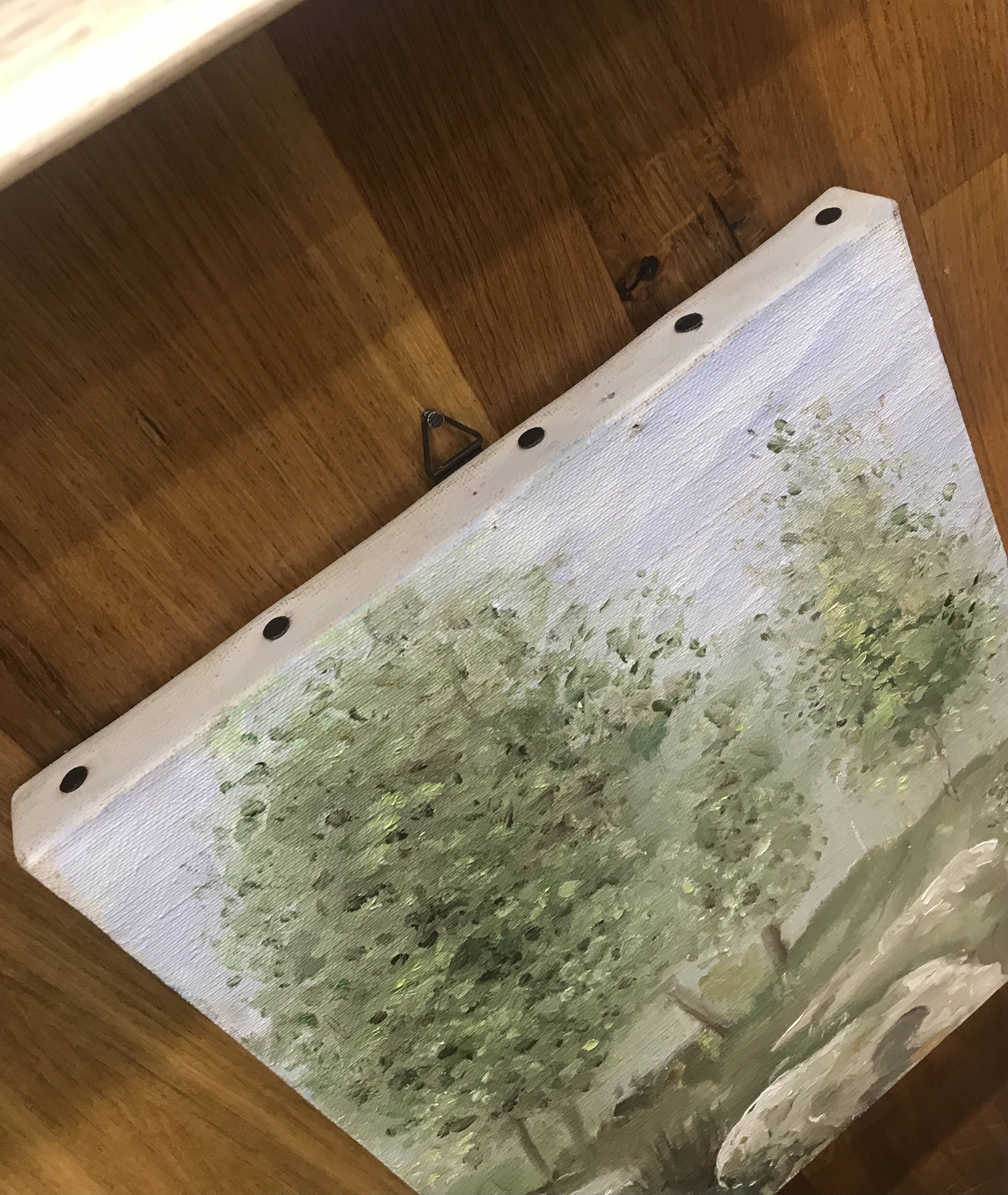 Small oil on canvas countryside landscape