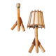Pair of bamboo and rattan wall lights 1960/1970.