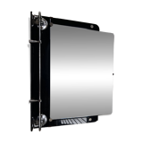 Vintage black mirror from the 1930s/40s with shelf.