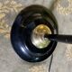 Floor lamp  brass and black iron