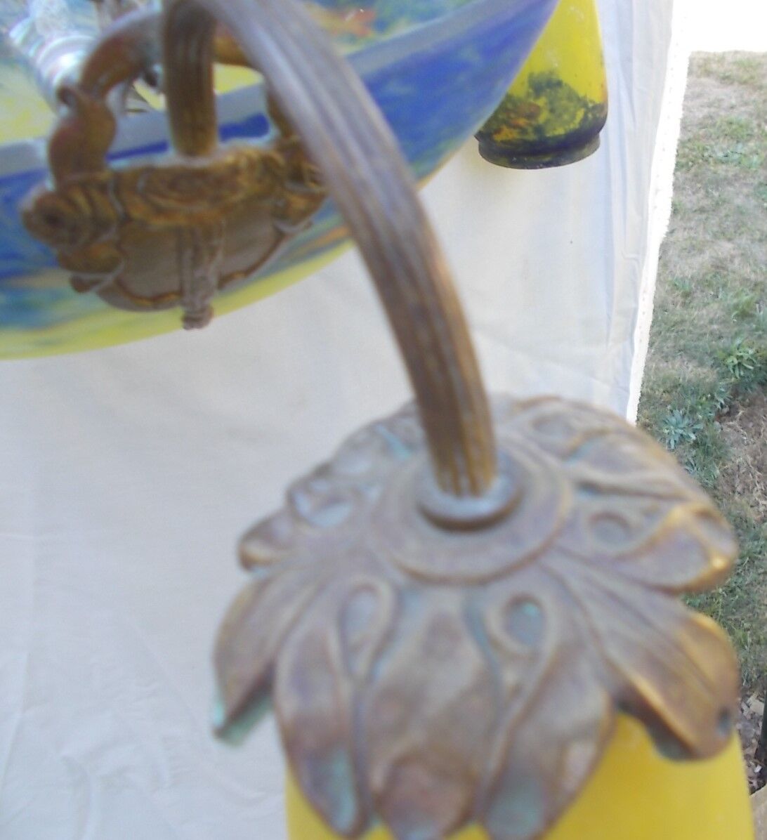 Art Deco chandelier in glass paste