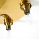 1960s Space Age brass ceiling lamp with 5 glass balls