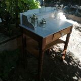 Marble and pine dressing table