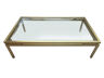 Brass and glass coffee table - Pierre Vandel - 70s