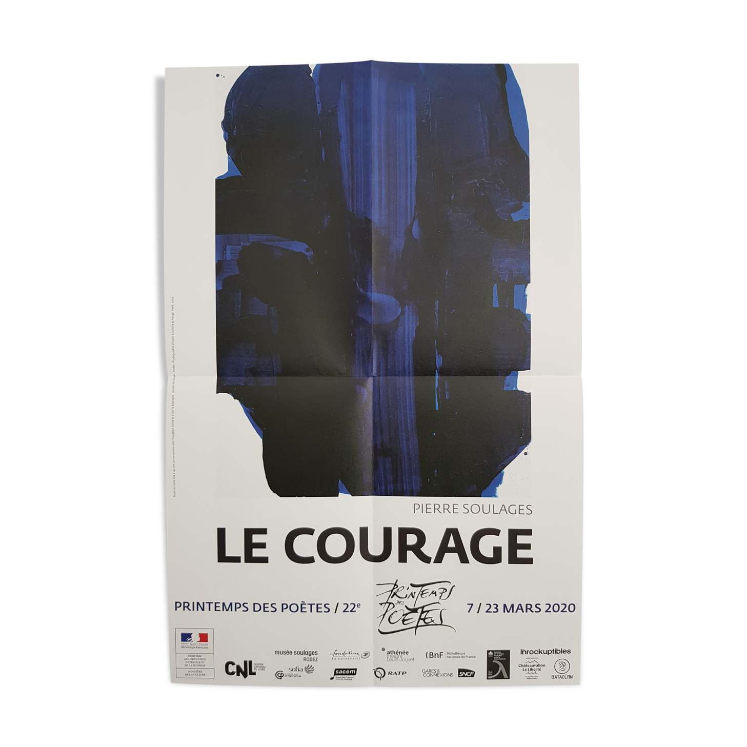 Pierre Soulages Poster - Courage - Spring of Poets 2020