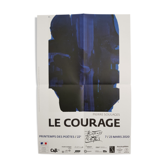 Pierre Soulages Poster - Courage - Spring of Poets 2020