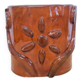 Glazed terracotta vase