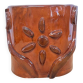 Glazed terracotta vase
