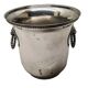 Rare silver metal champagne bucket signed veuve clicquot ponsardin lion head