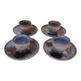 4 egg cups, ceramic, Chantal & Thierry Robert