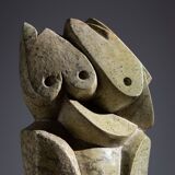 Abstract soapstone bird sculpture