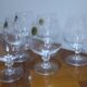 Very Pretty Set of 6 Arques Crystal Cognac and Brandy Glasses