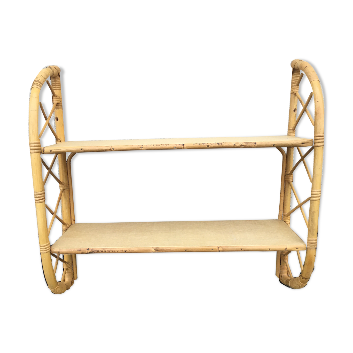 60'S rattan wall shelf