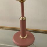Lampe vintage en métal et opaline années 70