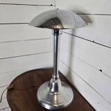 Chromed metal mushroom lamp from the 70s, 58 cm H