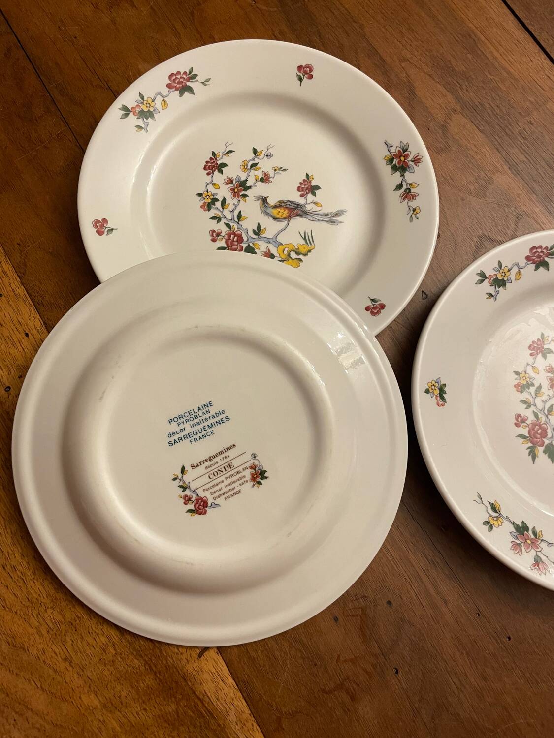 Sarreguemines porcelain plates