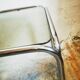 Vintage chrome metal coffee table and smoked glass tray, 70s