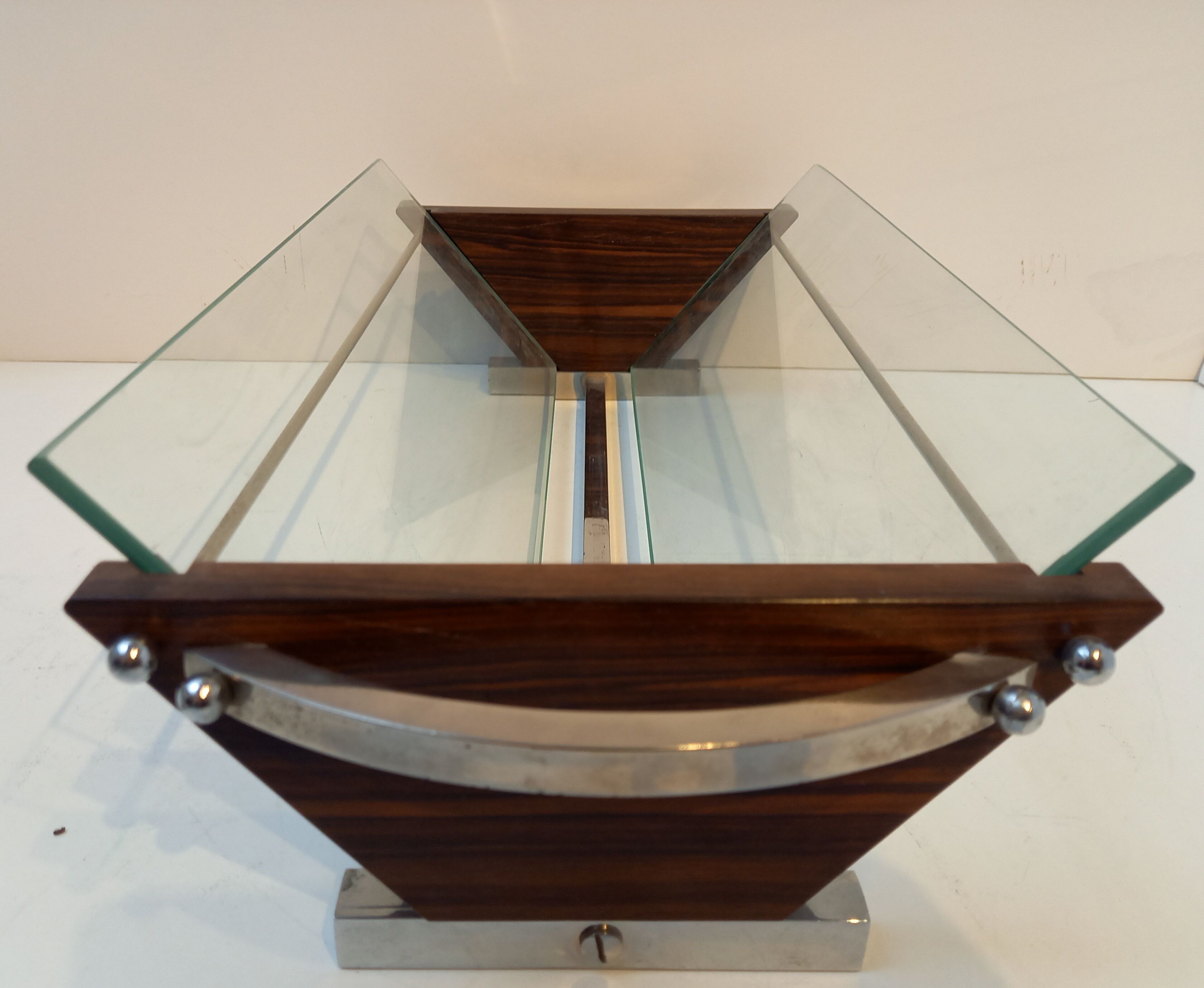 Coupe à fruits en palissandre de Macassar 1930