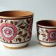 1960s - set of 2 ceramic planter, made in Italy, vintage