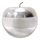 Postmodern Transparent Glass and Silver-Plated Metal Ice Bucket / Bowl, Italy