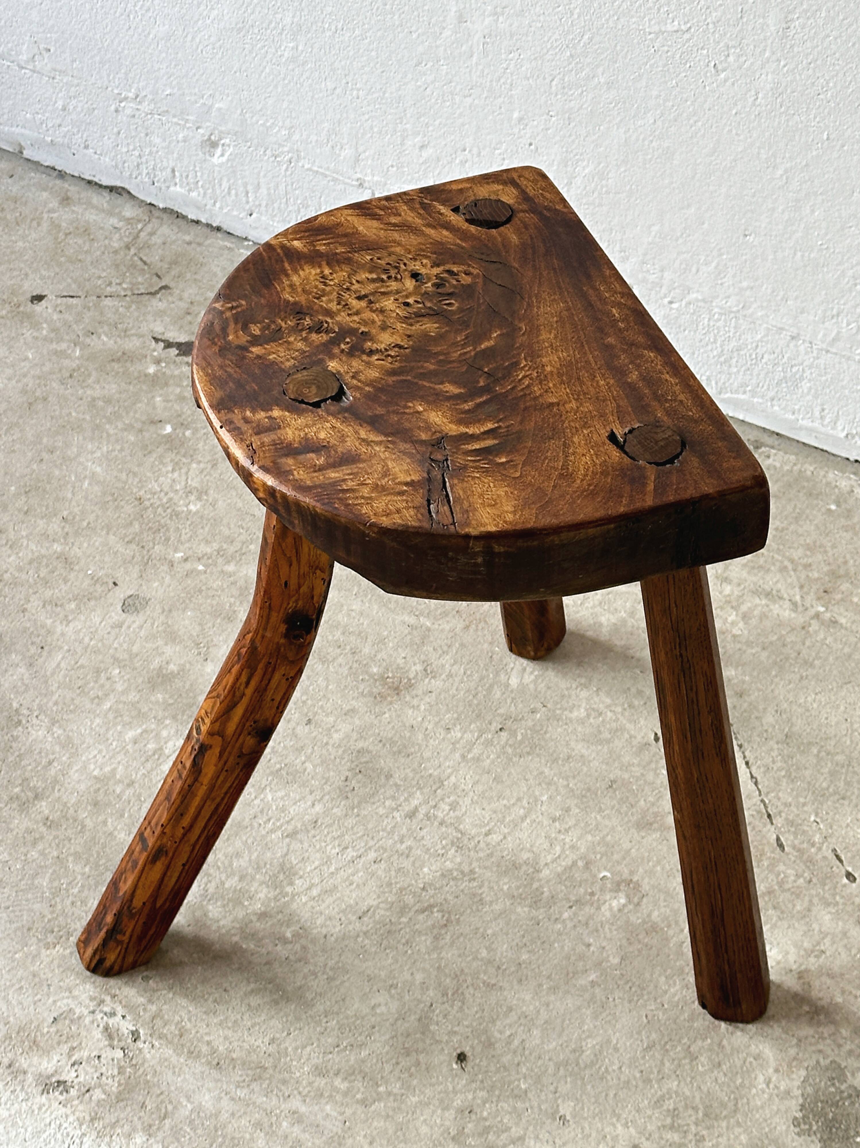 Antique solid wood stool
