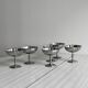 6 stainless steel footed bowls, Letang Remy style