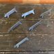 Set of 6 Vintage Stainless Steel Dog-Shaped Knife Rests Art Deco France
