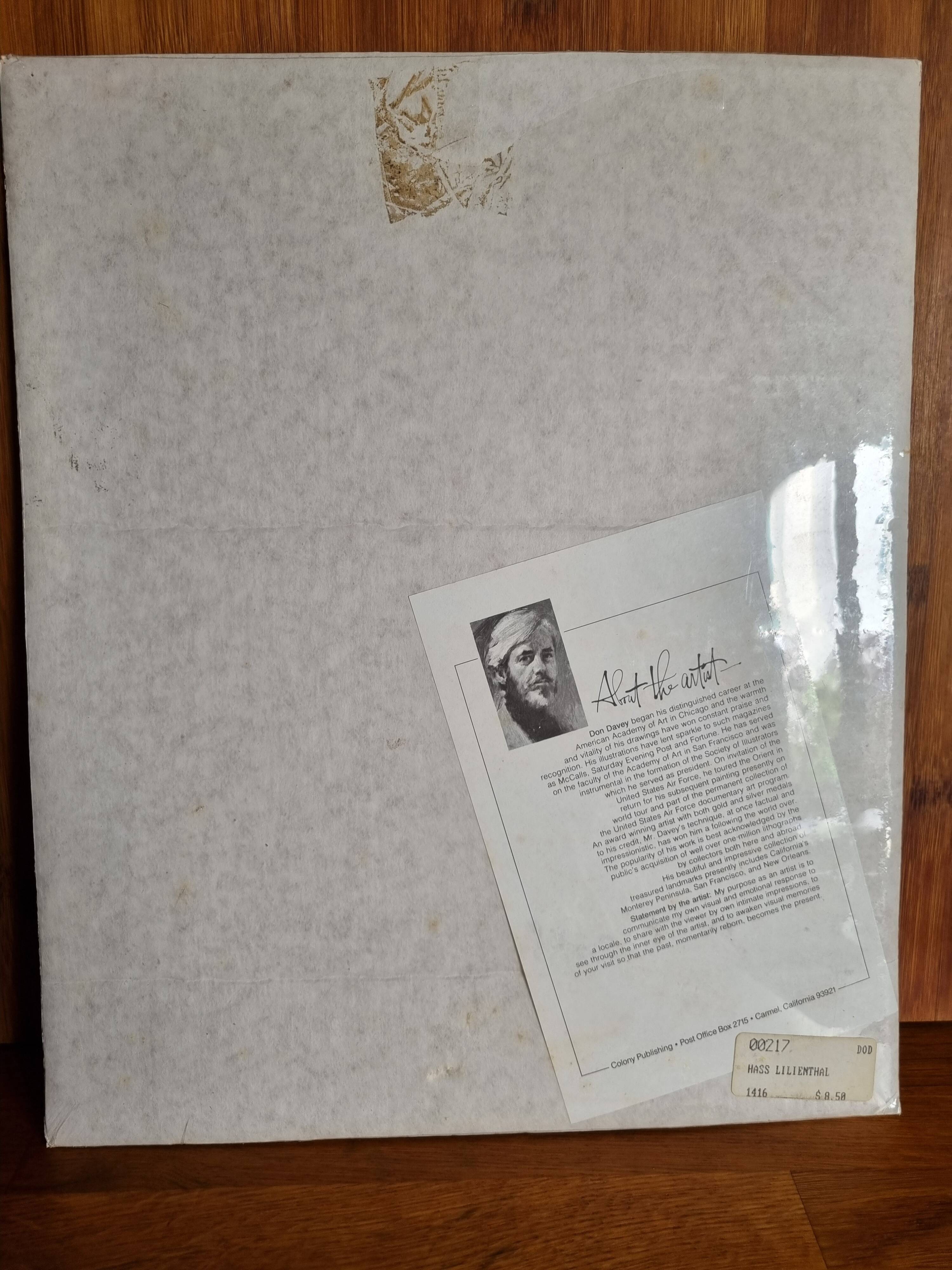 Engraving by Don Davey The Hass Lilienthal House San Francisco 1979