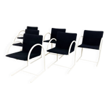 Postmodern cirkel dining chairs by Metaform, 1980s, Set of 6