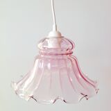 Pink glass pendant lamp