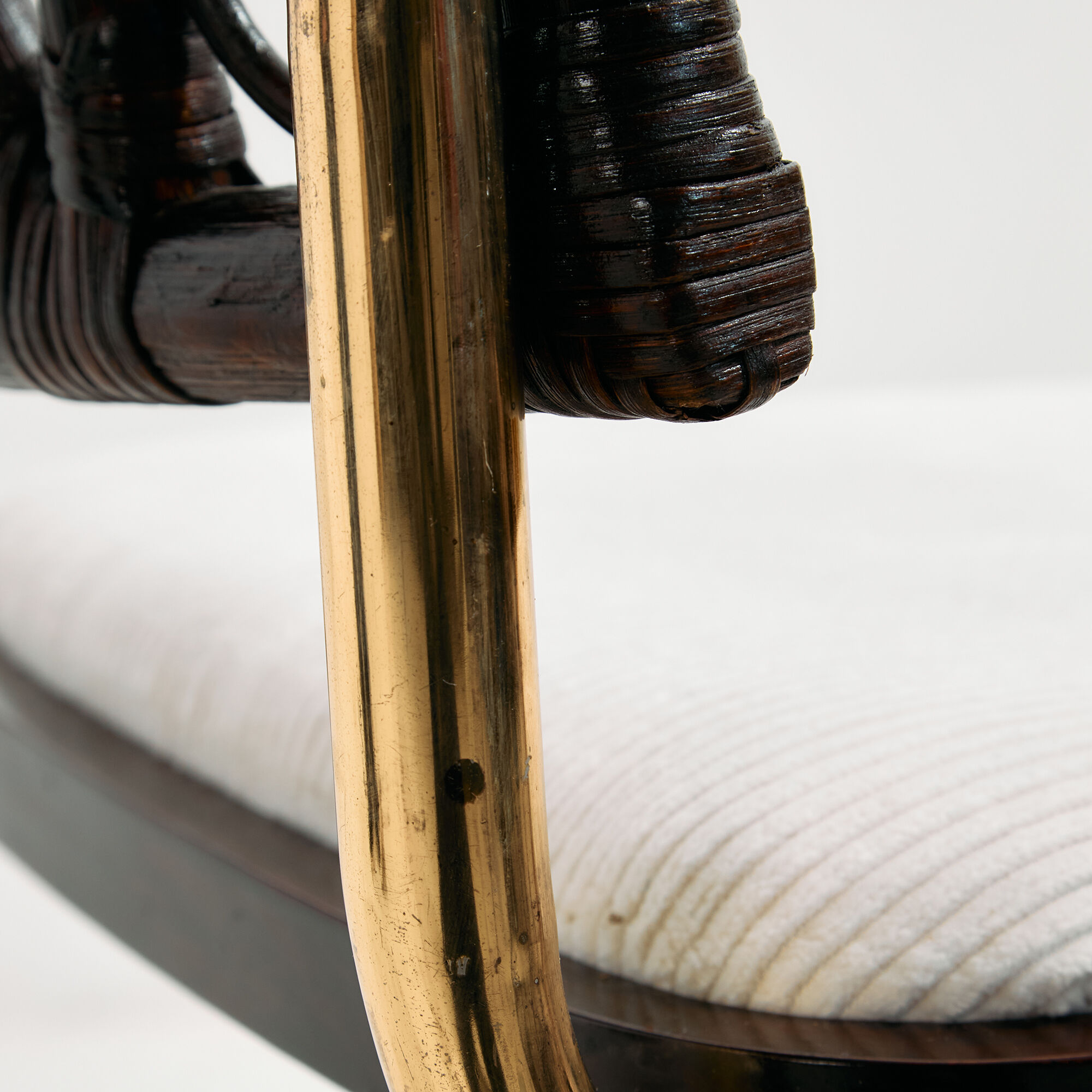 Metal and bamboo chair, set of 6