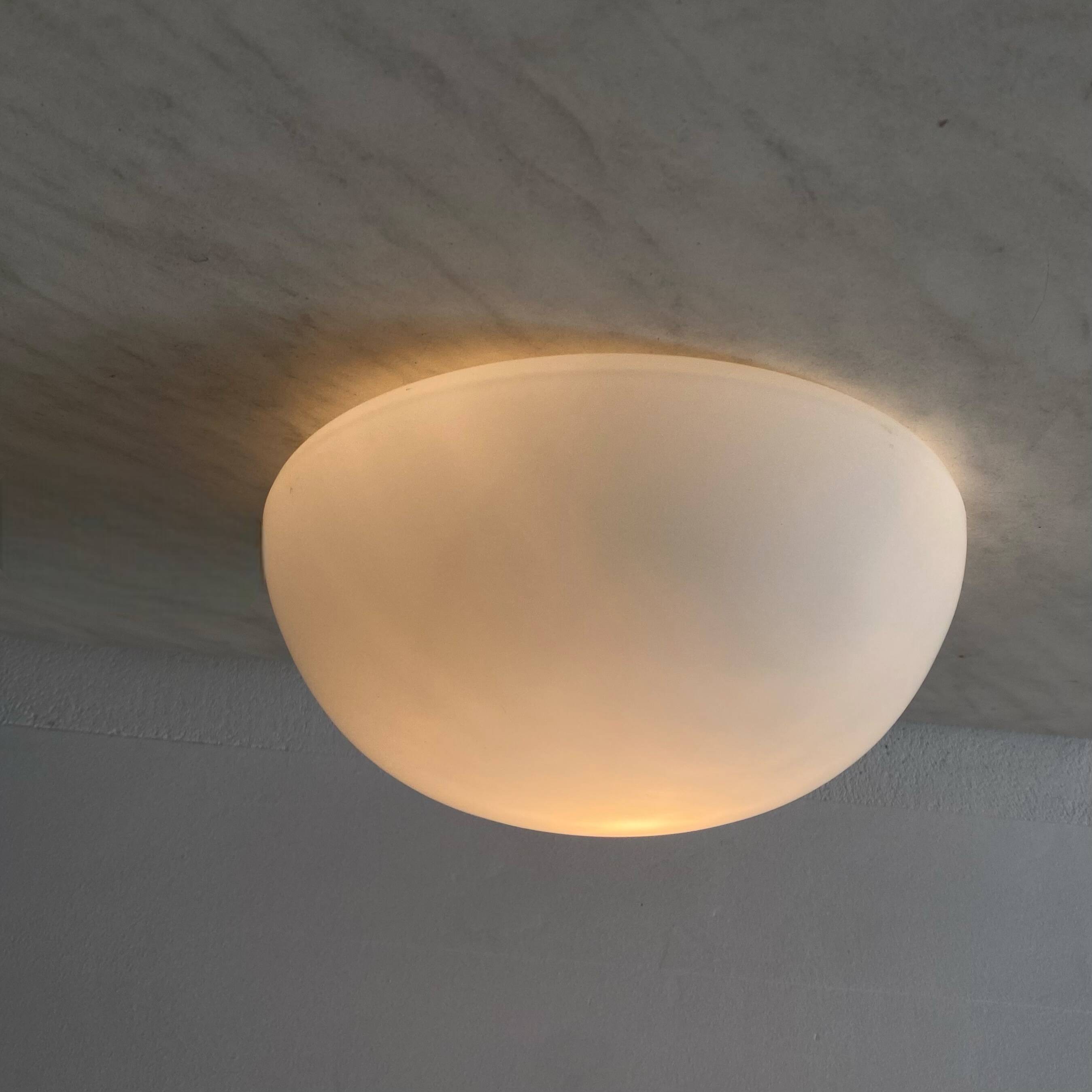 Half moon wall light ceiling light 24 cm matt white 1960 1970 LAMP-7456