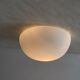 Half moon wall light ceiling light 24 cm matt white 1960 1970 LAMP-7456