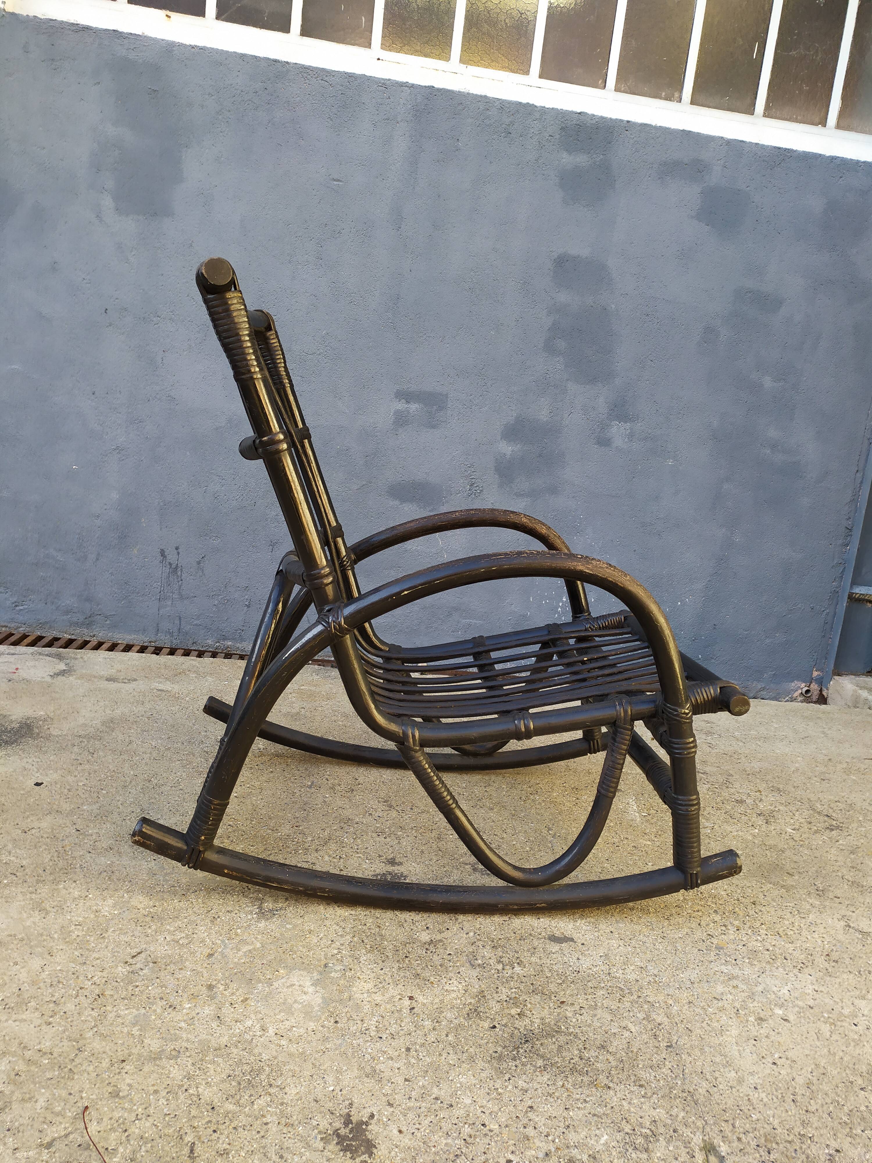 Rocking-chair black black vintage