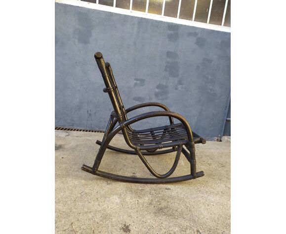 Rocking-chair black black vintage | Selency