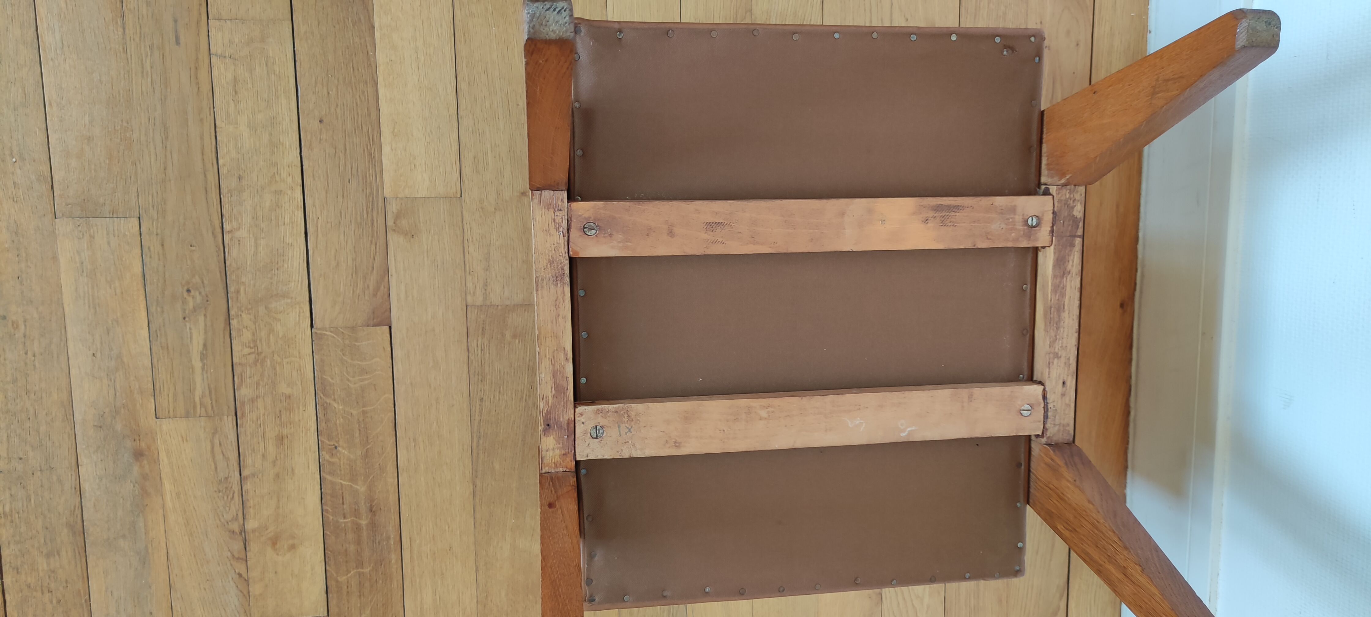 Imitation leather stool vintage pouf