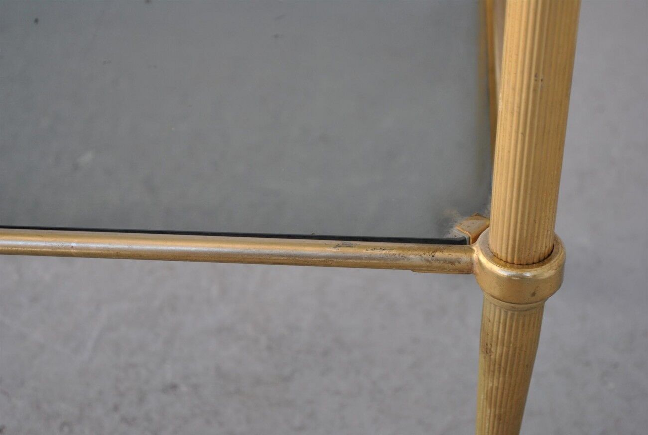 Serving style 1940 on gilded bronze smoked glass top