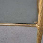 Serving style 1940 on gilded bronze smoked glass top