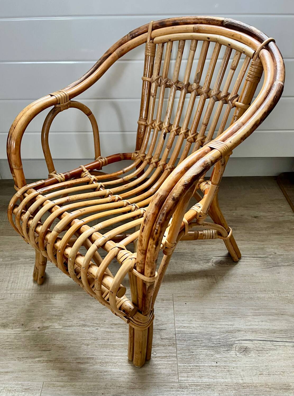 Child's rattan armchair